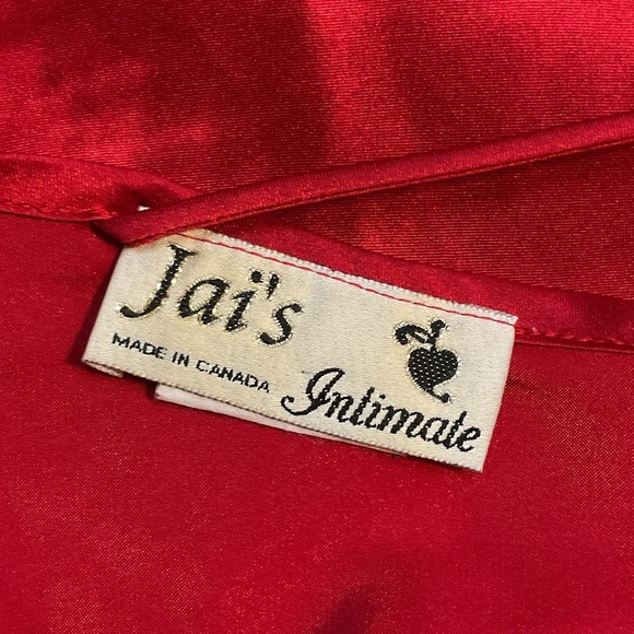 Vintage cross back Elegant Red Satin Slip Dress lingerie sleepwear maxi - Picture 6 of 9